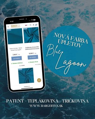 Ponorte sa do sviežosti novej farby Blue Lagoon!🌊 Patent, teplákovina aj tričkovina v tomto odtieni vám prinesú...