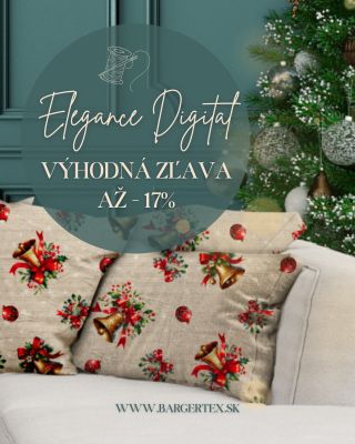 Objavte látku Elegance Digital s krásnymi zimnými motívmi. 🎄 Využite zľavu až do -17%, ktorá platí len do 15.11.!✨ Ozdobné...