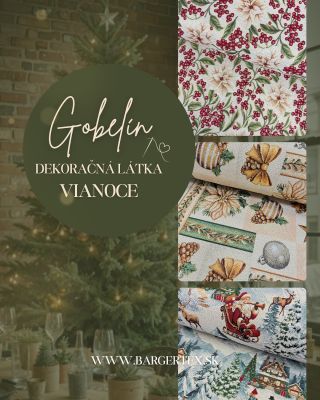 Hrubšia poťahová látka s vytkanými či vyšitými vzormi dodá vašim vianočným dekoráciám skutočný šmrnc.🎄 Gobelín je vhodným...
