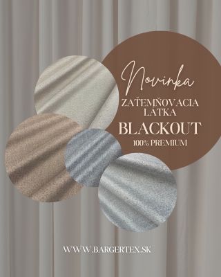 Blackout 100% Premium je kvalitná zatemňovacia látka, ktorá účinne zabraňuje prenikaniu denného aj pouličného osvetlenia...